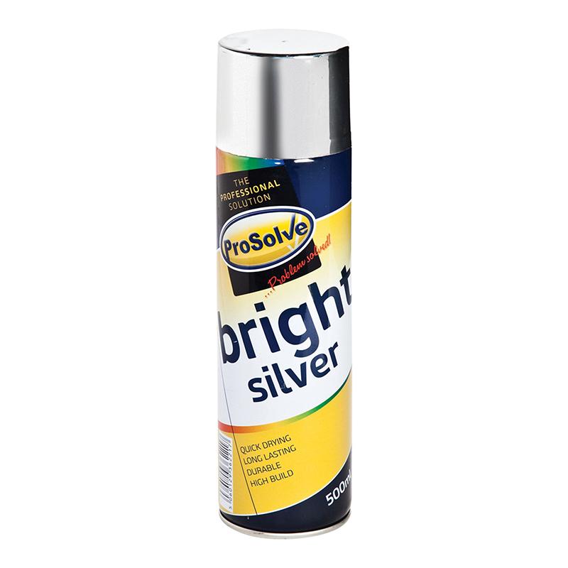Prosolve Bright Silver Spray Paint - 12 x 500ml
