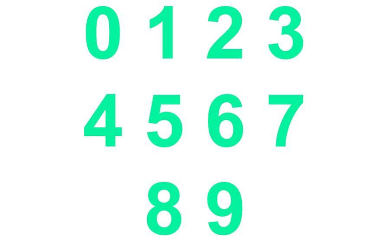 FlexiStripe Line Marking Numbers - Glow in the Dark