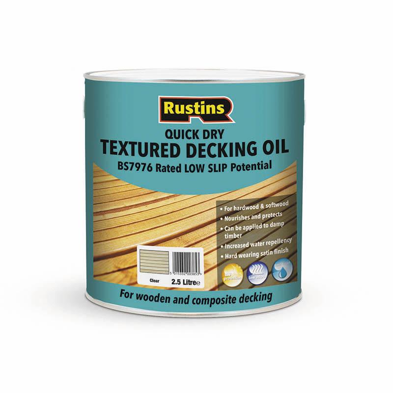 Rustins Quick Dry Textured Decking Oil - Clear