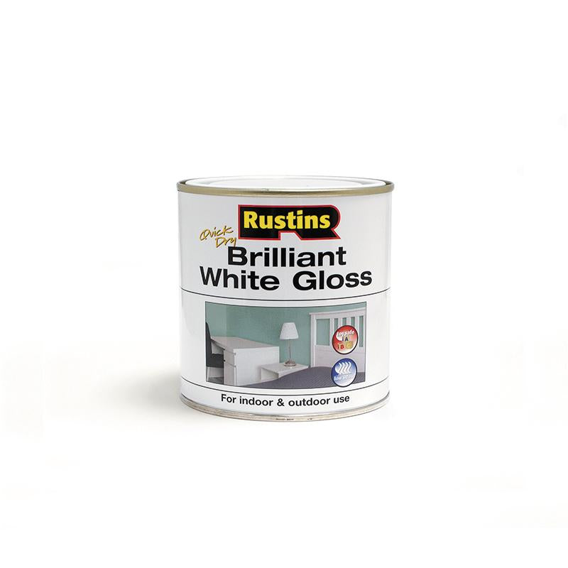 Rustins Quick Dry White Gloss Paint